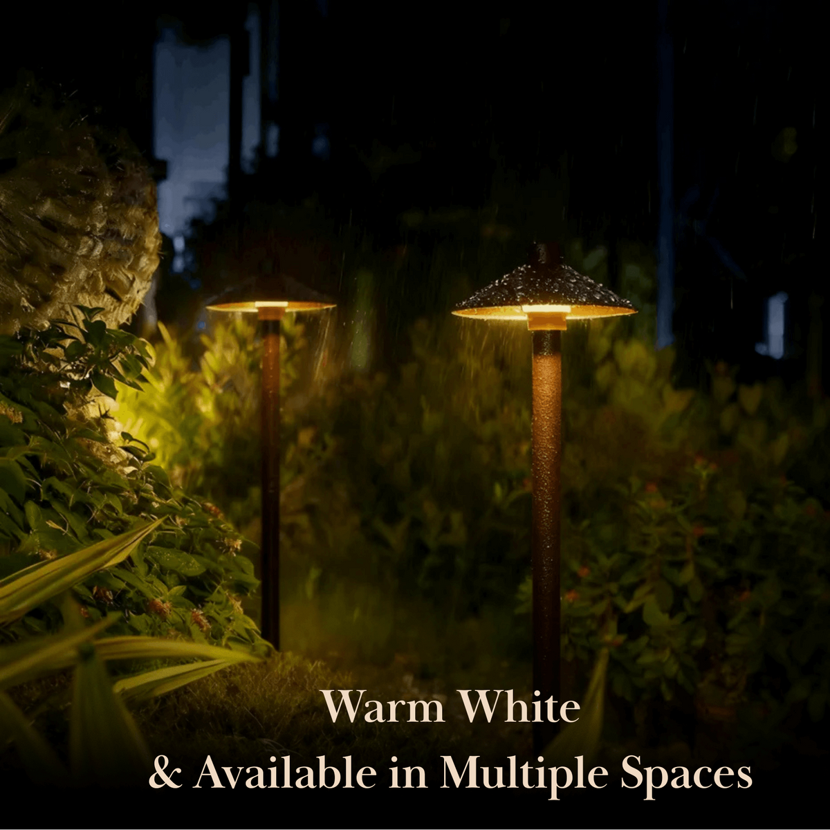 Irondale Modern Black Hooded Outdoor Path Light – Waterproof Garden Lighting