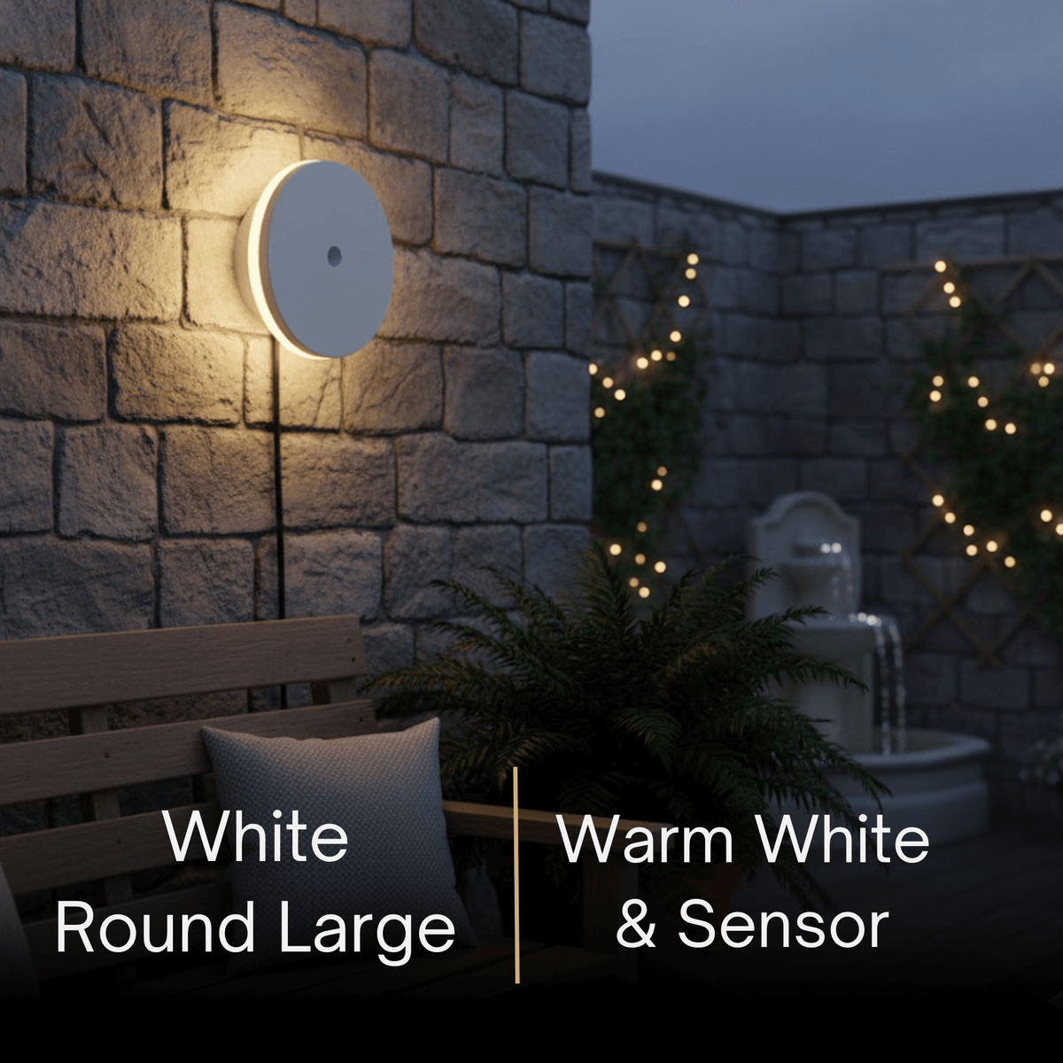 Solara Minimalist LED Outdoor Wall Lamp – Black/White Round/Square Porch Sensor Light