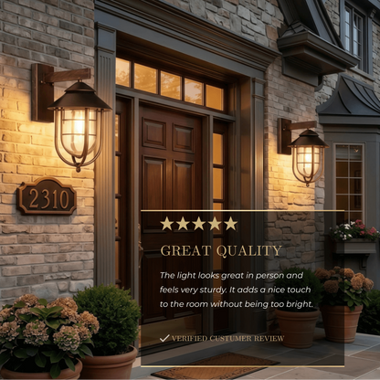 Irondale Industrial Outdoor Wall Lamp - Waterproof light for Garden
