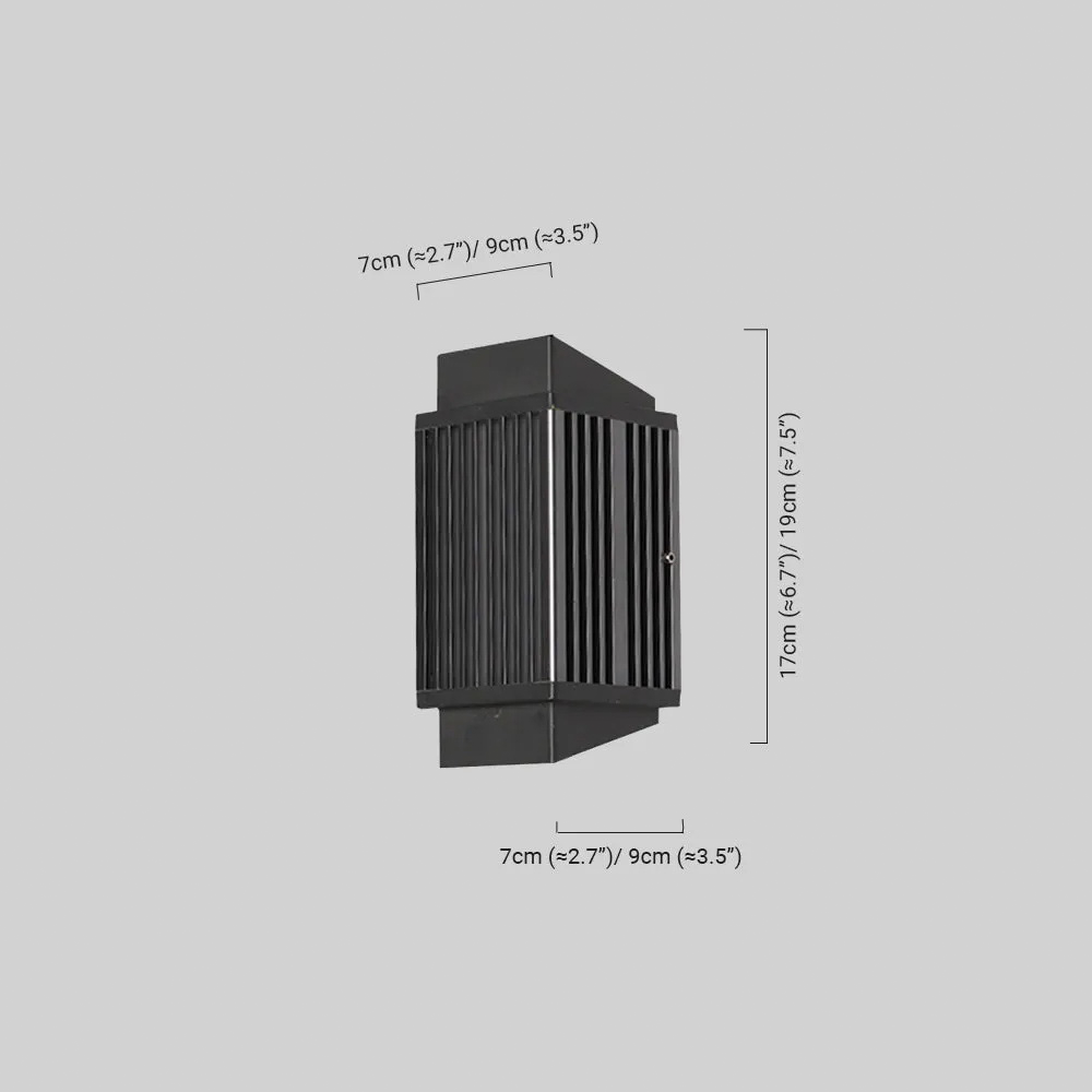 Arcato Modern Rectangular Outdoor Wall Lamp – Black Metal & Acrylic Light