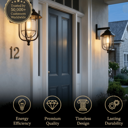 Irondale Industrial Outdoor Wall Lamp - Waterproof light for Garden