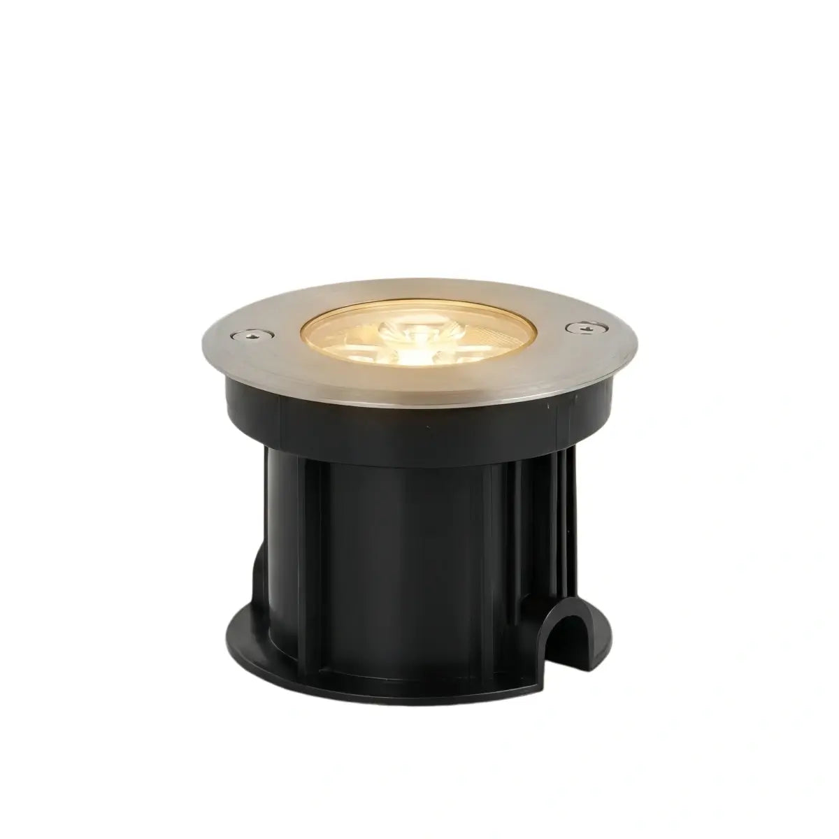 Irondale Minimalist Column Deck Step Light – Black Metal/Glass for Outdoor