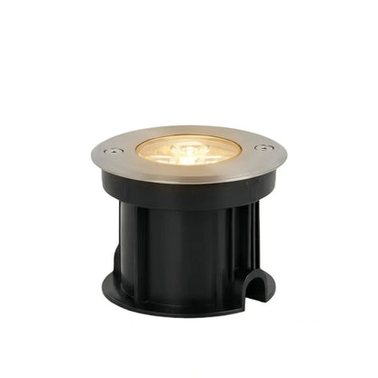 Irondale Minimalist Column Deck Step Light – Black Metal/Glass for Outdoor