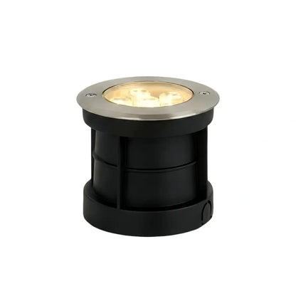 Irondale Minimalist Column Deck Step Light – Black Metal/Glass for Outdoor