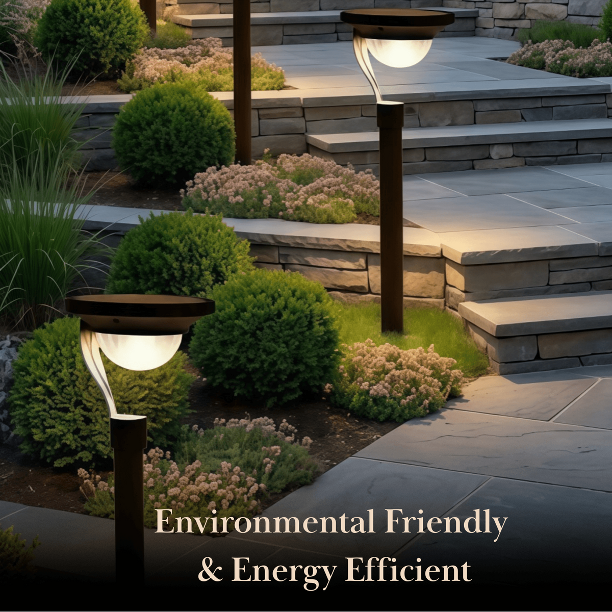 Arcato Modern Outdoor Pathway Lights - Dark Grey Metal & Acrylic Bowled Garden