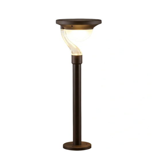 Nuvlight Modern Outdoor Pathway Lights - Dark Grey Metal & Acrylic Bowled Garden