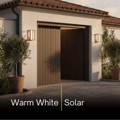 Lrondale Modern Outdoor Solar Wall Sconce-Waterproof for Yard/Balcony