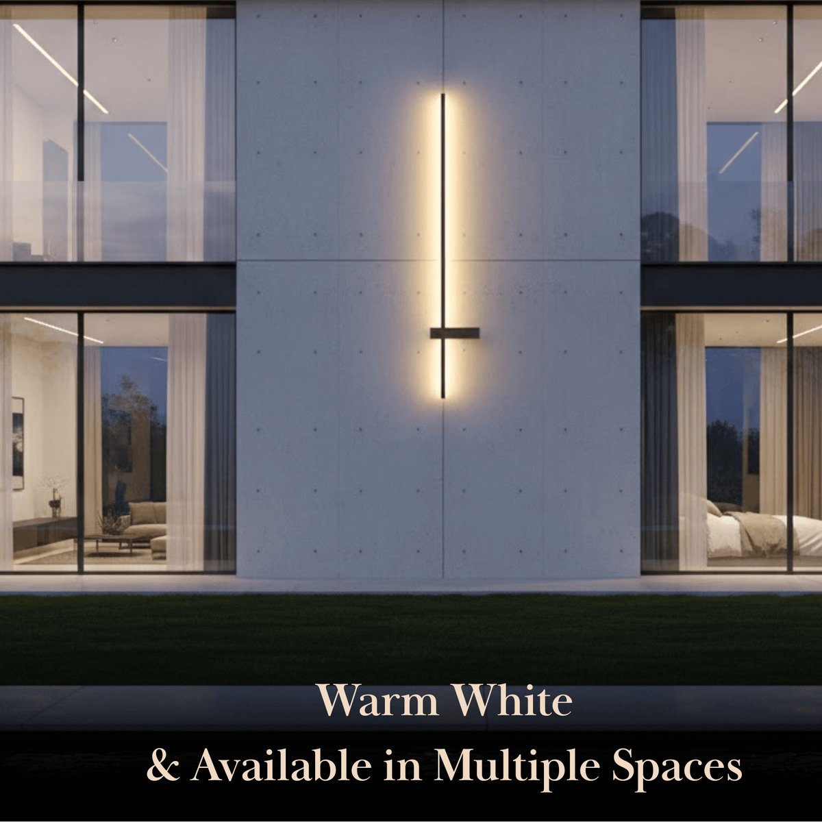 Arcato Modern Linear LED Wall Lamp – Black Solar & Sensor Light Outdoor