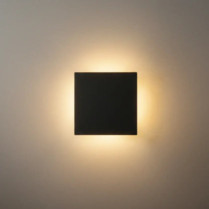 Nuvlight Minimalist LED Outdoor Wall Lamp – Black/White Round/Square Porch Sensor Light