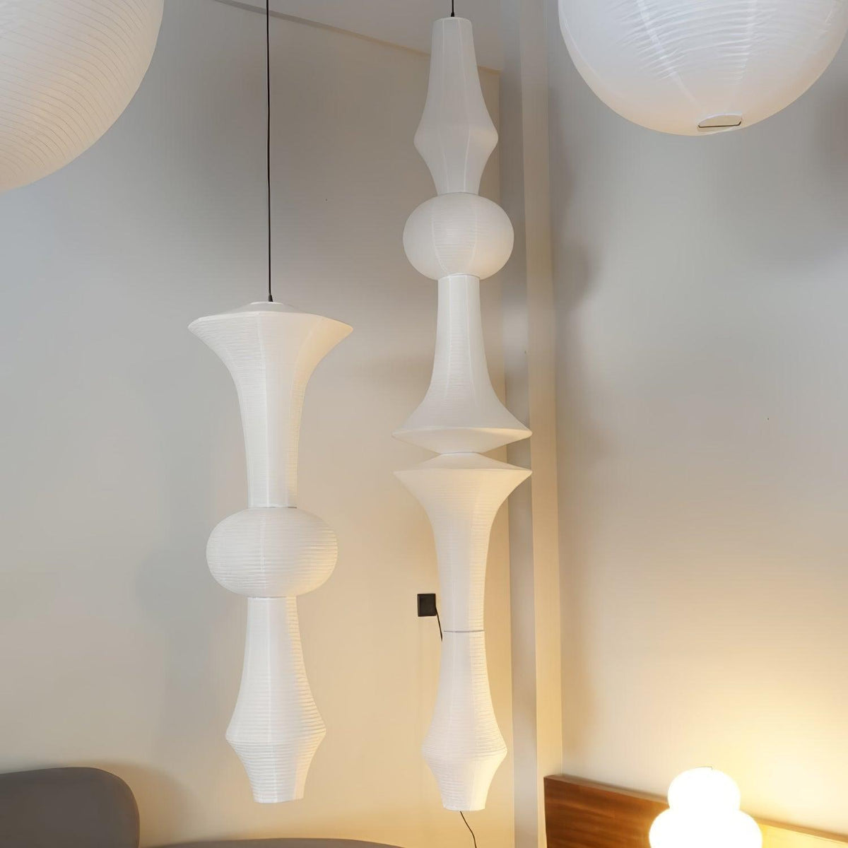 Washi Paper Corner Pendant Light