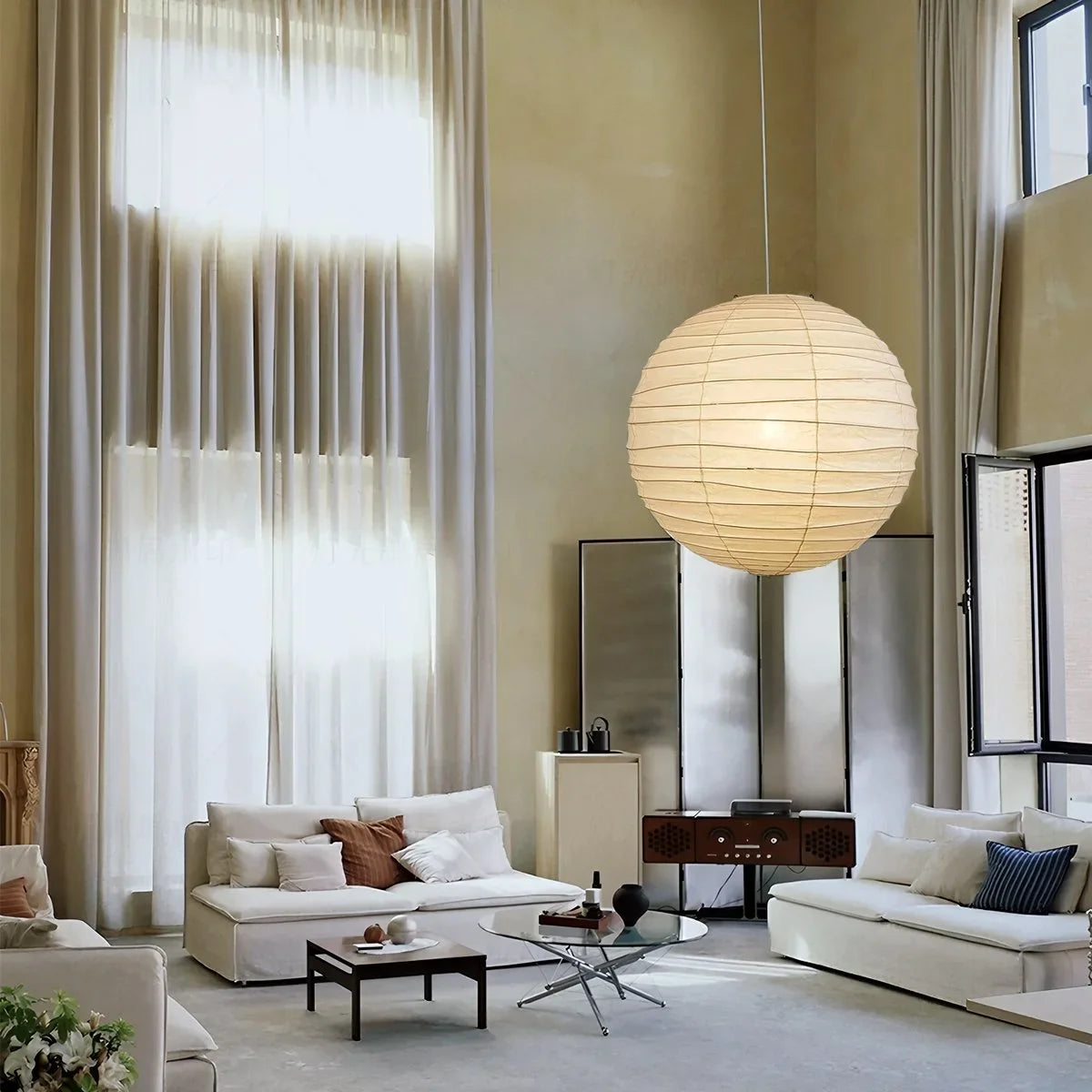 Nuvlight rice paper pendant lamp for living room