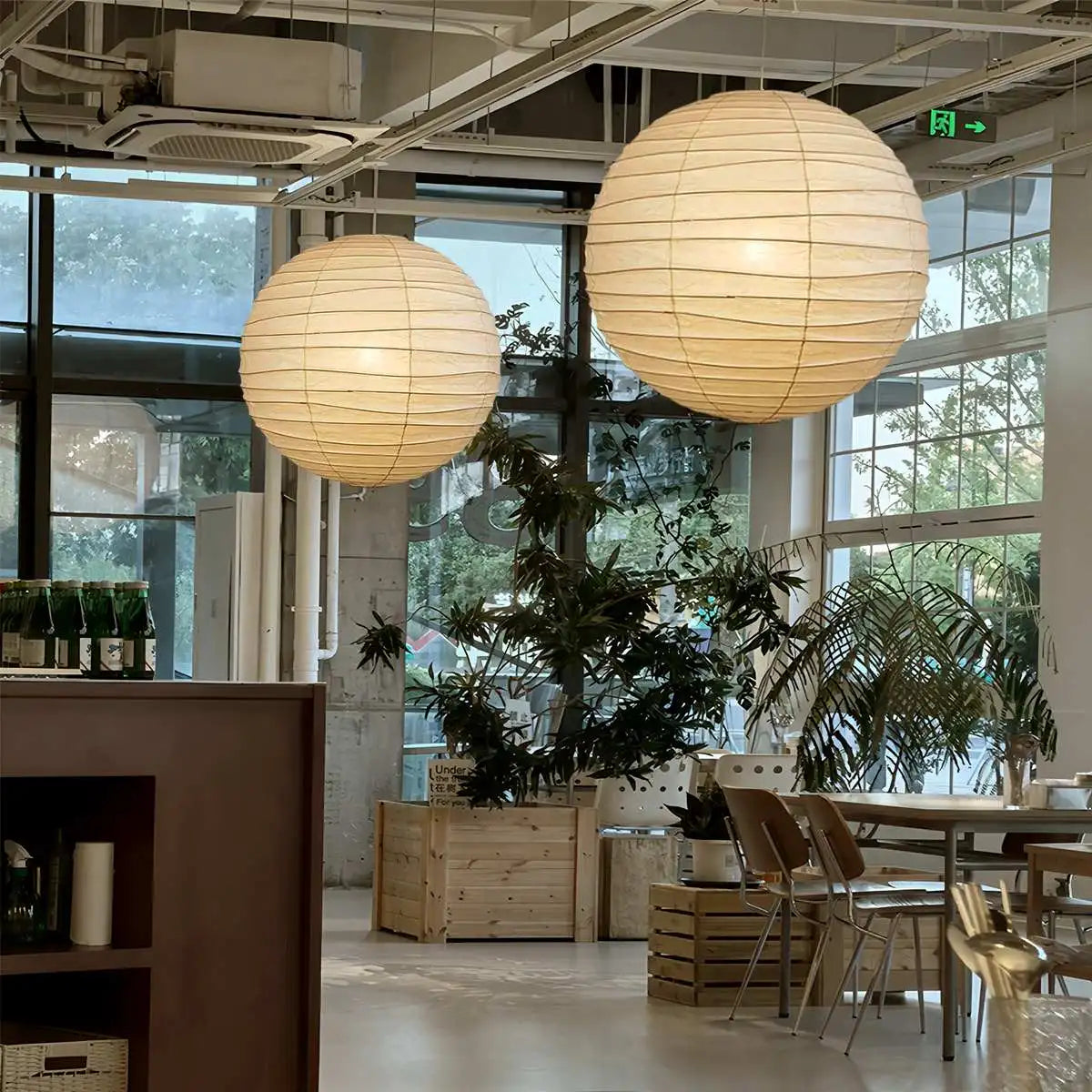 Nuvlight round rice paper pendant lamp