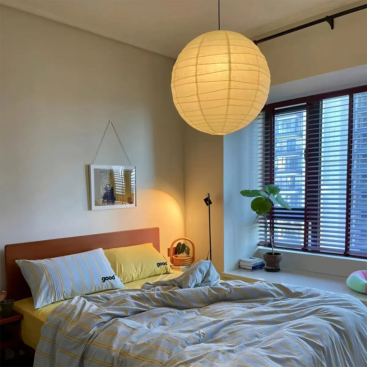 Nuvlight paper pendant lamp for bedroom