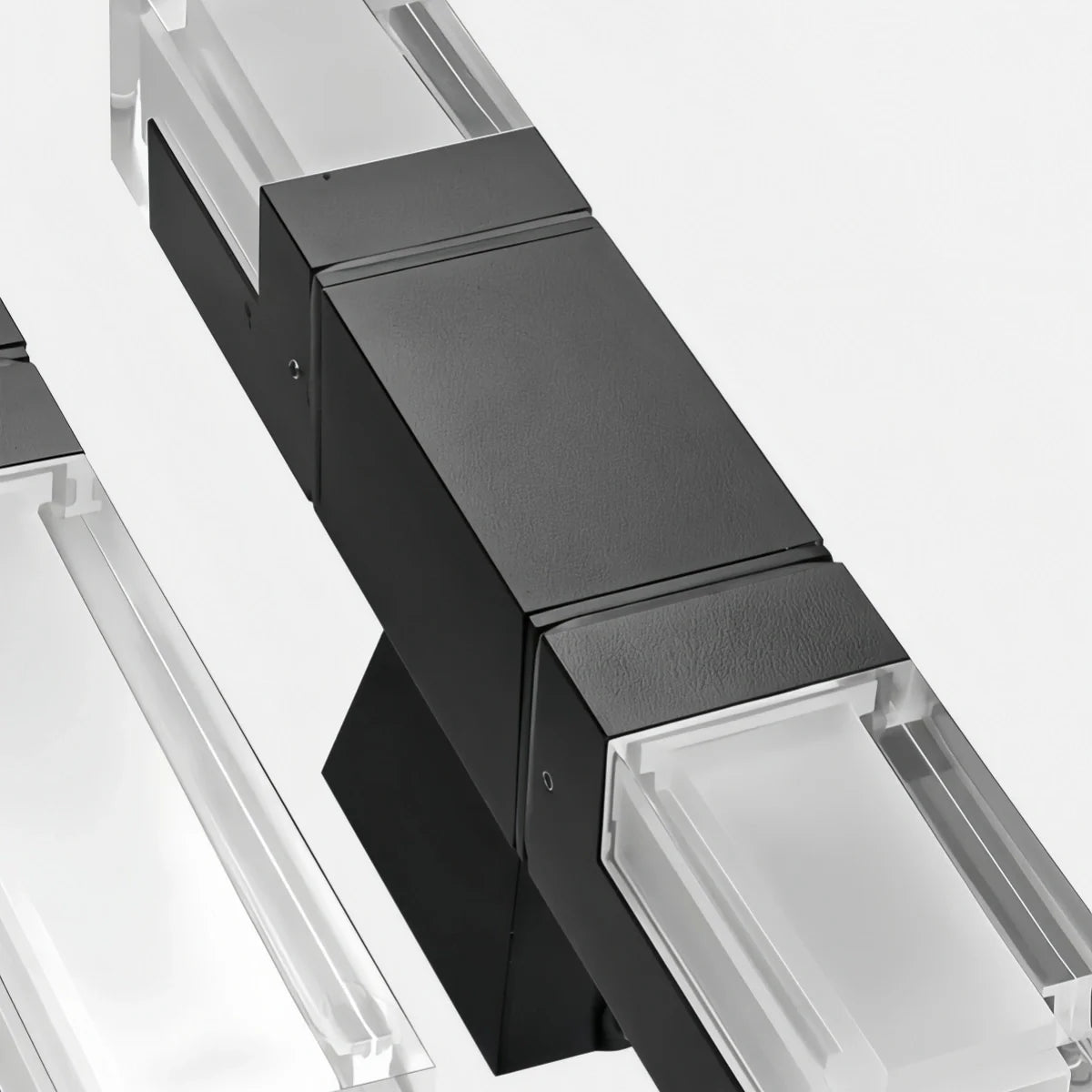 Arcato Modern Rectangle Wall Sconce - Black Metal for Garden/Outdoor Spaces