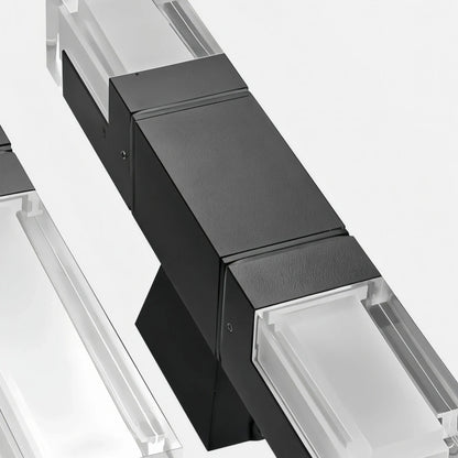 Arcato Modern Rectangle Wall Sconce - Black Metal for Garden/Outdoor Spaces