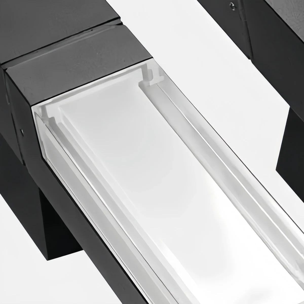 Arcato Modern Rectangle Wall Sconce - Black Metal for Garden/Outdoor Spaces