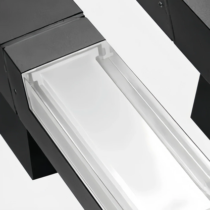 Arcato Modern Rectangle Wall Sconce - Black Metal for Garden/Outdoor Spaces
