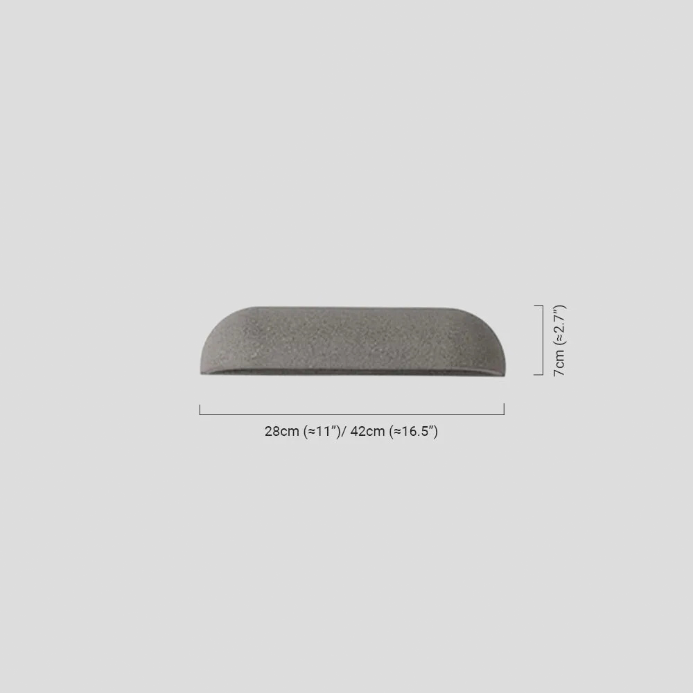 Arcato Modern Arched Outdoor Wall Lamp — Black/White Metal/Stone for Exterior