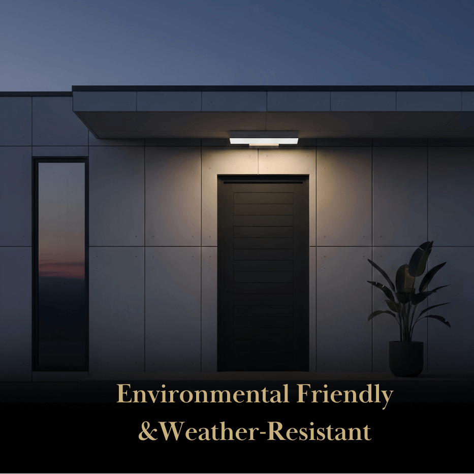 Arcato Minimalist Rectangle Black Wall Lamp-Waterproof for Outdoor
