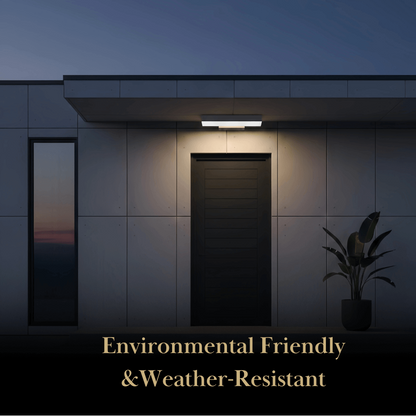 Arcato Minimalist Rectangle Black Wall Lamp-Waterproof for Outdoor