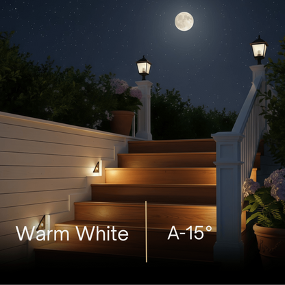 Arcato Modern Triangle Outdoor Step Light – Black Motion Sensor Deck Lamp