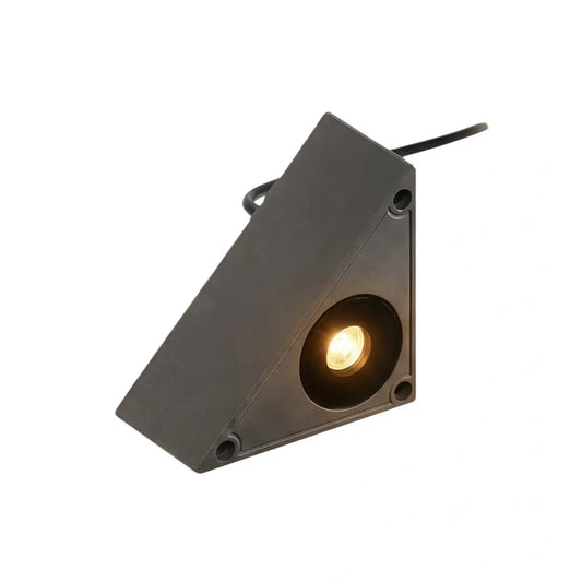 Nuvlight Modern Triangle Outdoor Step Light – Black Motion Sensor Deck Lamp