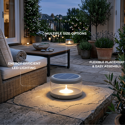 Embrace Modern Cylindrical Outdoor Pillar Light - Black Metal for Garden