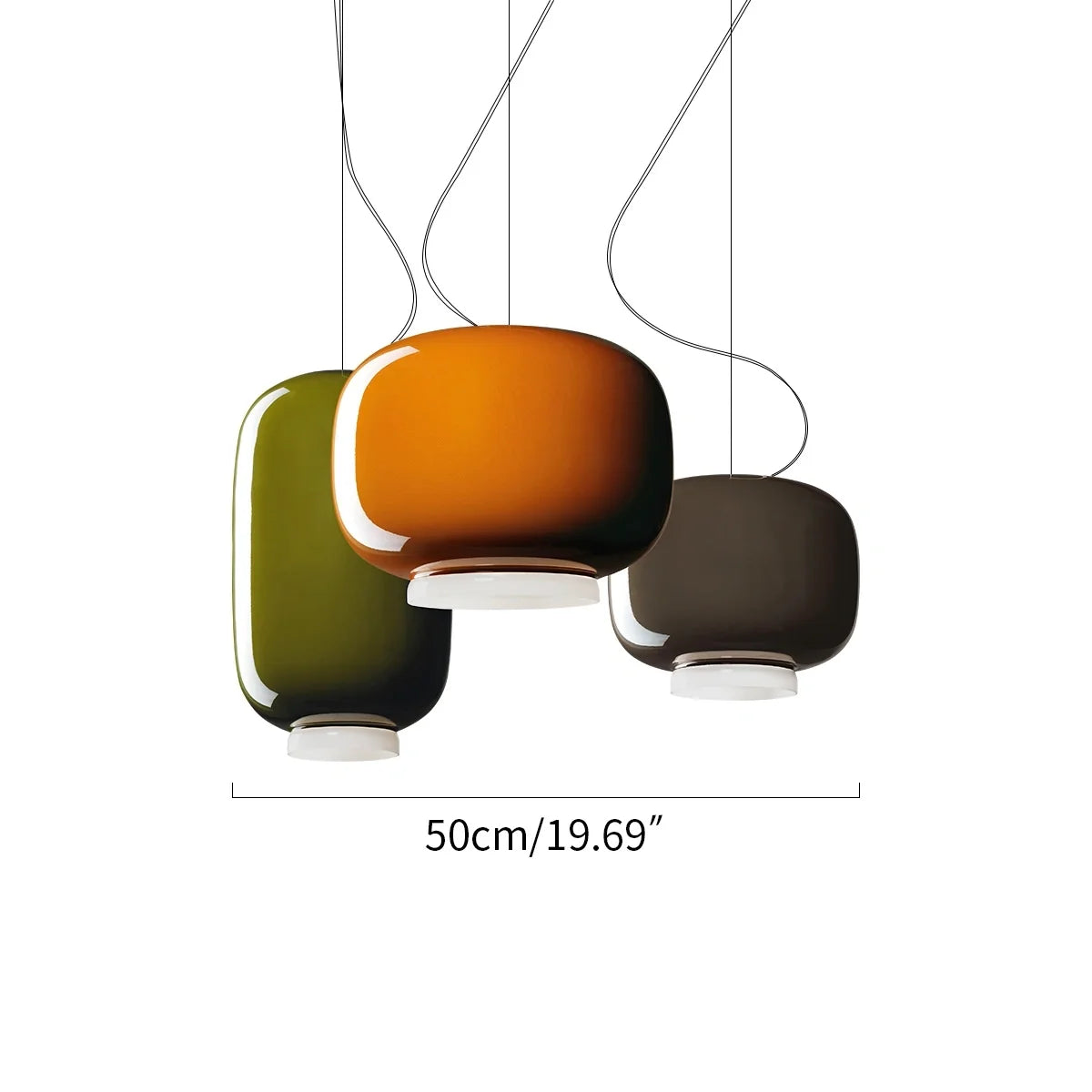 Nuvlight  Modern Colored Glass Lantern Pendant Light