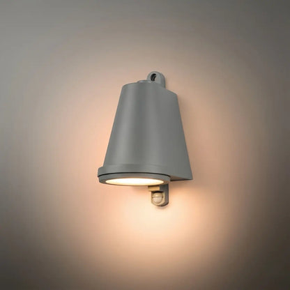 Irondale Industrial Conical Outdoor Wall Sconce - Black/Grey/Copper/Silver Metal for Balcony