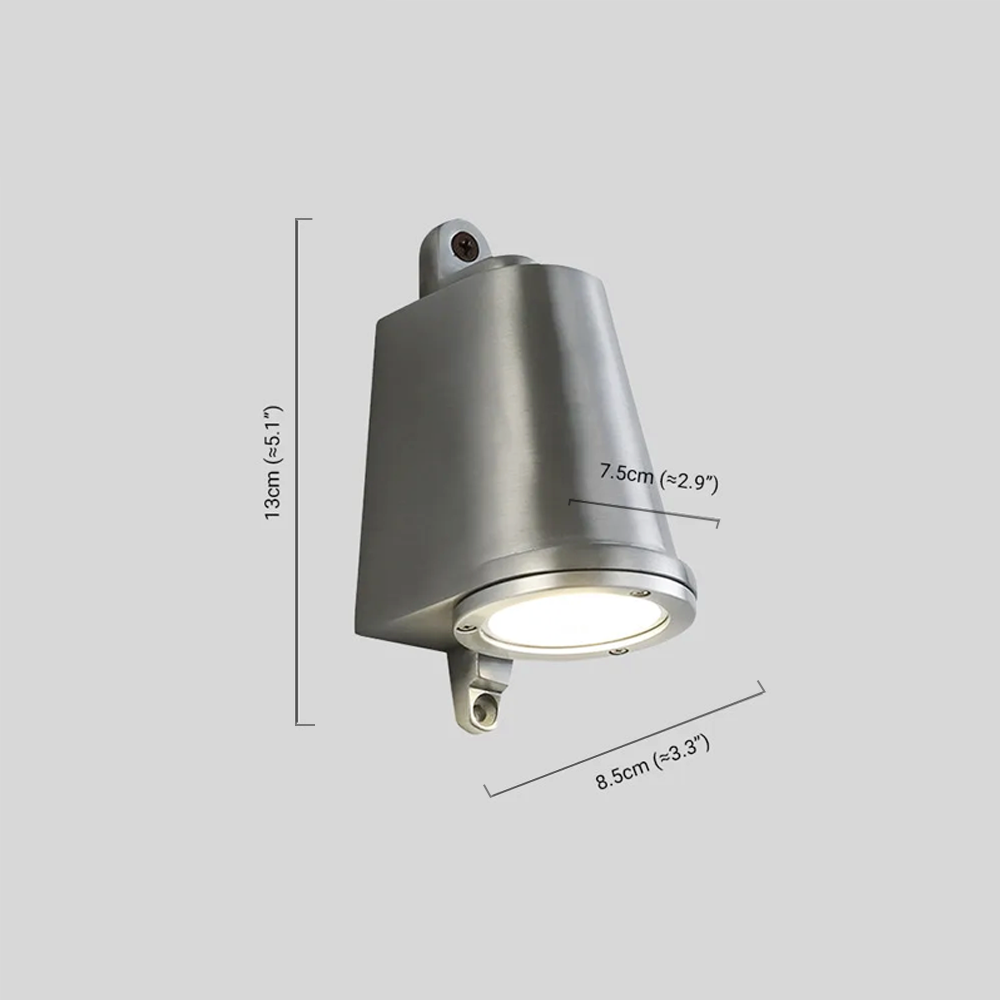 Irondale Industrial Conical Outdoor Wall Sconce - Black/Grey/Copper/Silver Metal for Balcony
