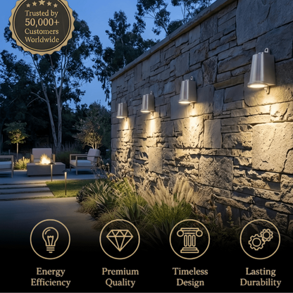 Irondale Industrial Conical Outdoor Wall Sconce - Black/Grey/Copper/Silver Metal for Balcony