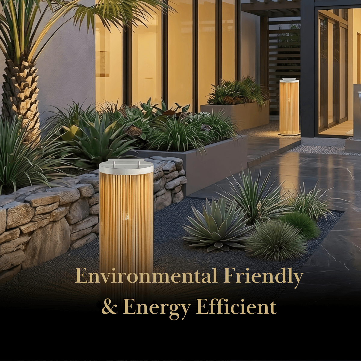 Zenno Farmhouse Cylindrical Floor Lamp – Metal Rattan for Outdoor Garden