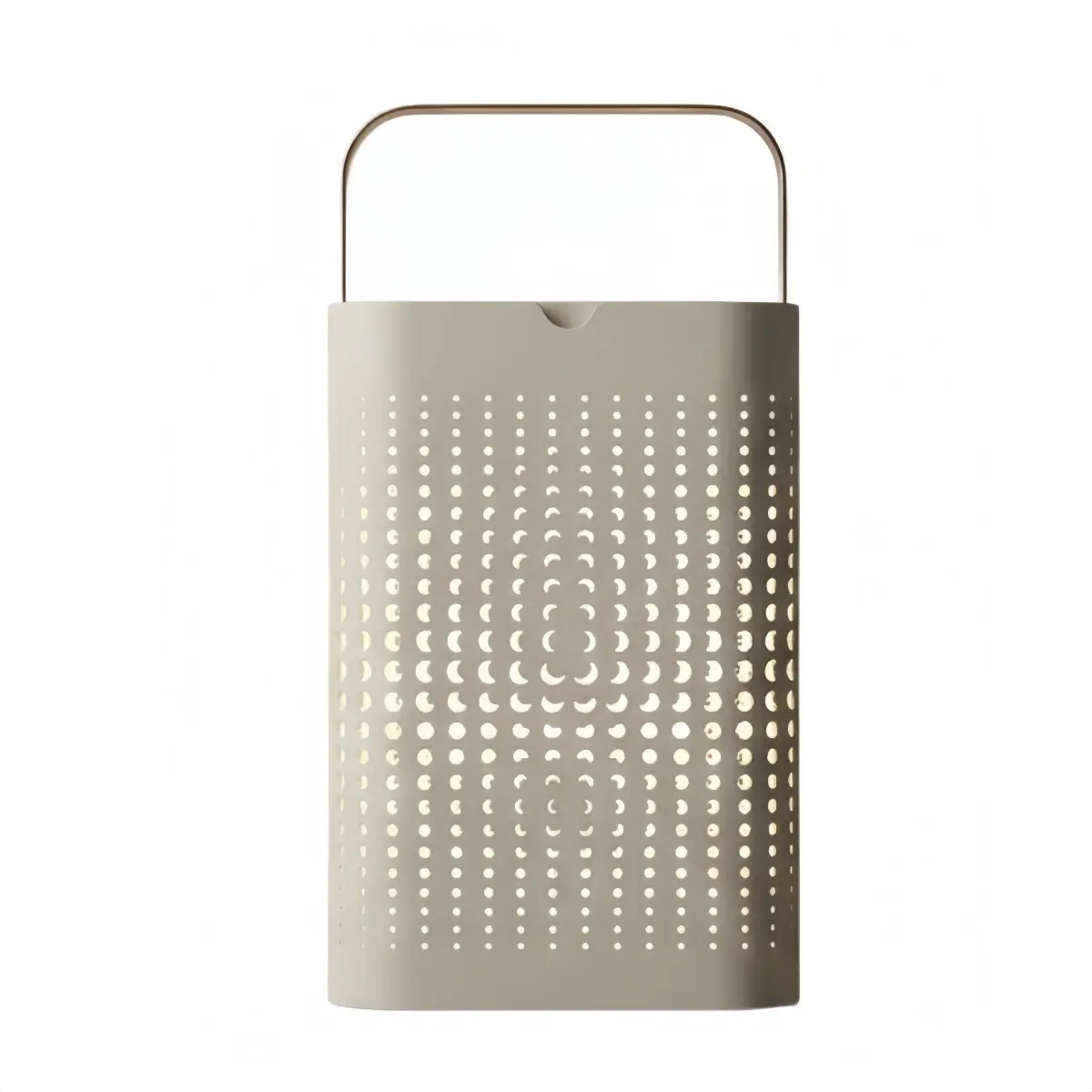 Nuvlight Cylindrical Outdoor Floor Lamp - White Metal for Yard