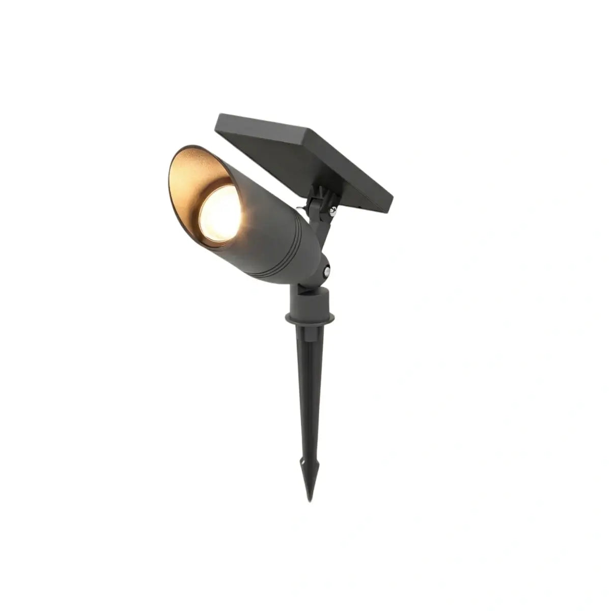 Irondale Modern Cylindrical Outdoor Ground Light – Black Metal/Glass for Garden