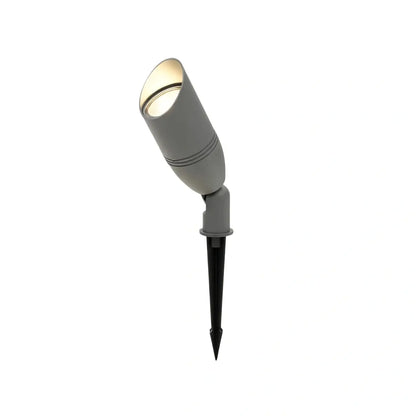 Irondale Modern Cylindrical Outdoor Ground Light – Black Metal/Glass for Garden