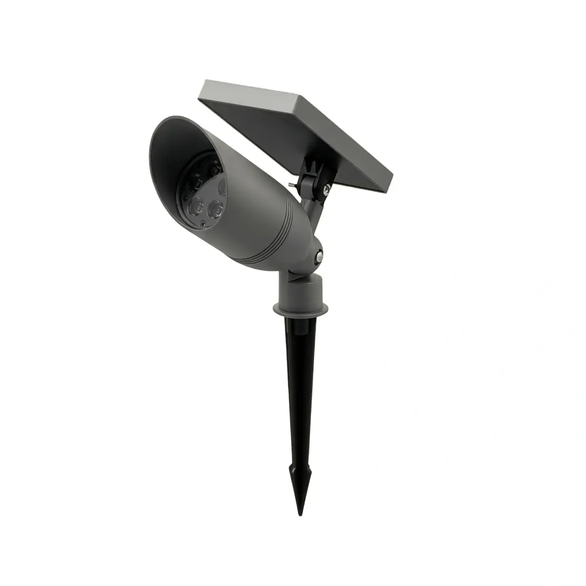 Irondale Modern Cylindrical Outdoor Ground Light – Black Metal/Glass for Garden