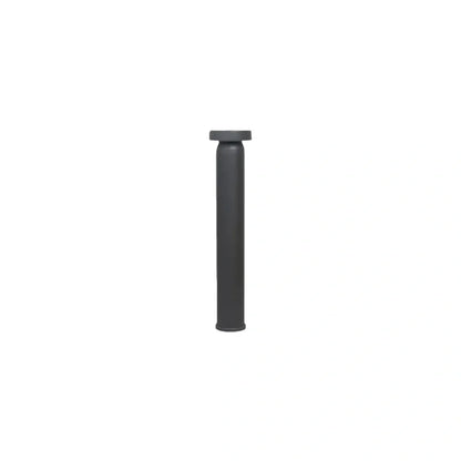 Irondale Minimalist Cylindrical Outdoor Pathway Lamp - Black Metal/Acrylic for Lawn