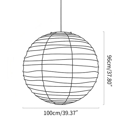 Nuvlight paper lantern pendant lamp size