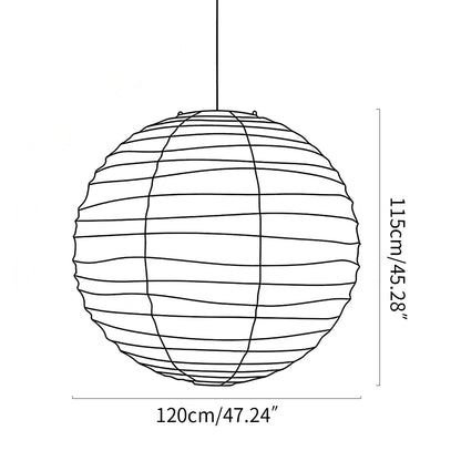 Nuvlight paper lantern pendant lamp size