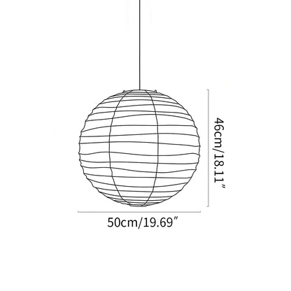 Nuvlight paper lantern pendant lamp size