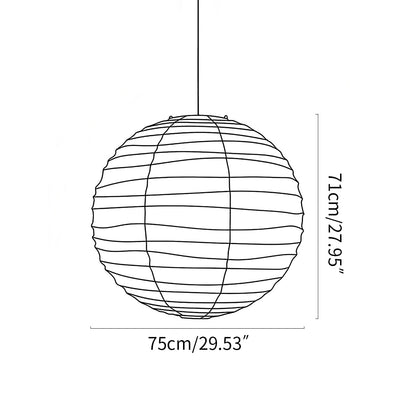 Nuvlight paper lantern pendant lamp size