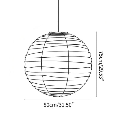 Nuvlight paper lantern pendant lamp size