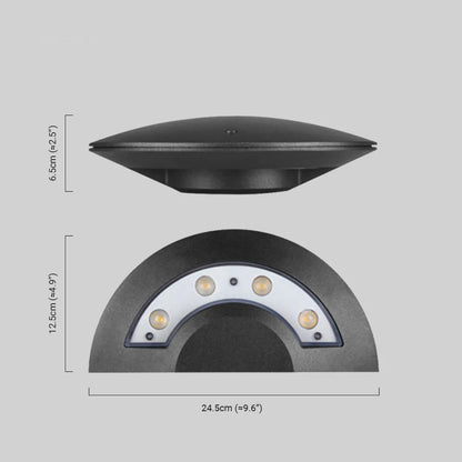 Irondale Minimalist Disc-Shaped Wall Lamp - Black Metal for Outdoor Corridor