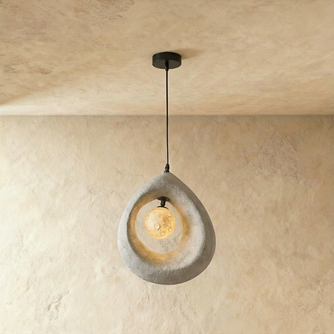 Nuvlight Enso Pendant Light D12.6"(32cm) x H13.8"(35cm) Light Grey