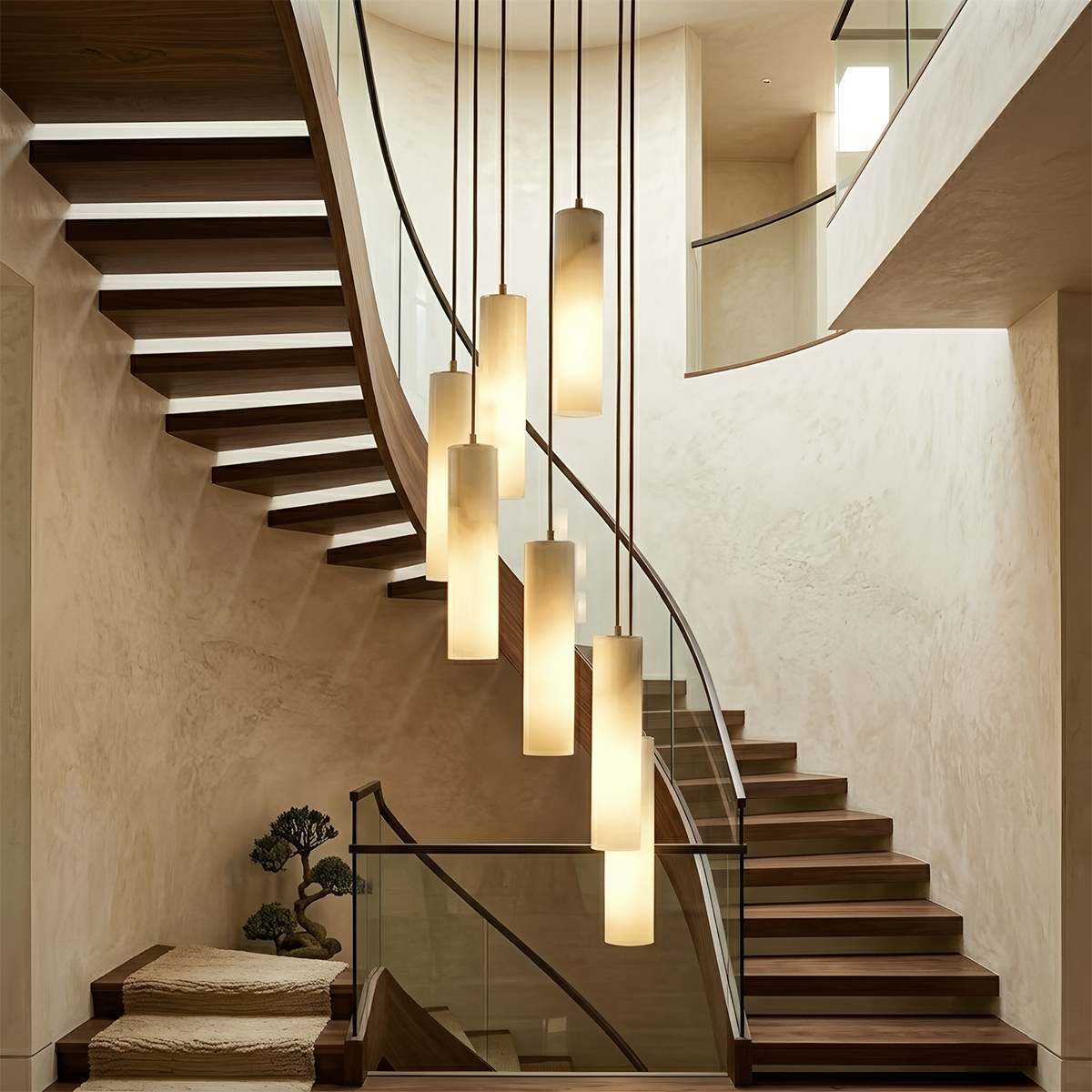 Entokei Alabaster Chandelier Light