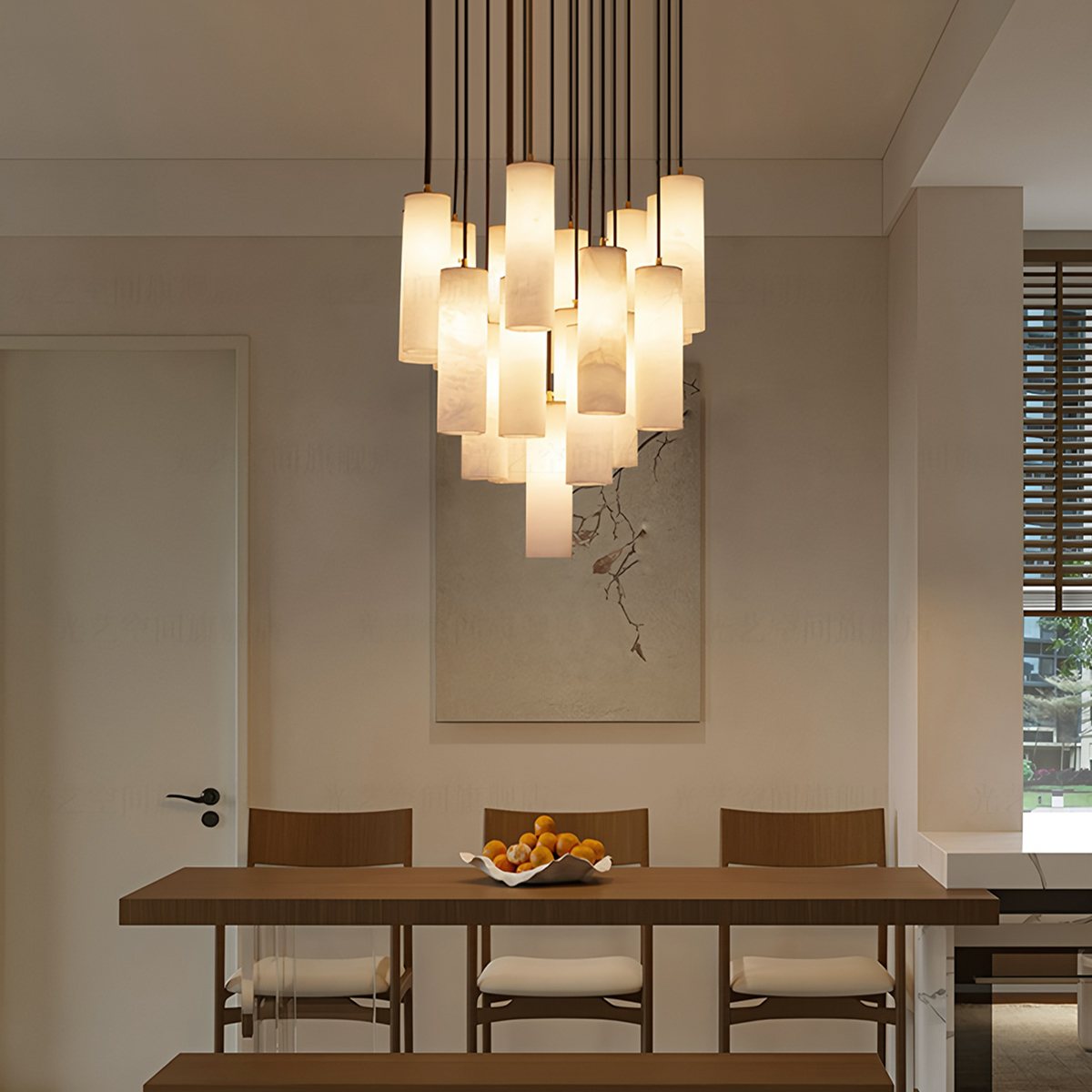 Entokei Alabaster Chandelier Light