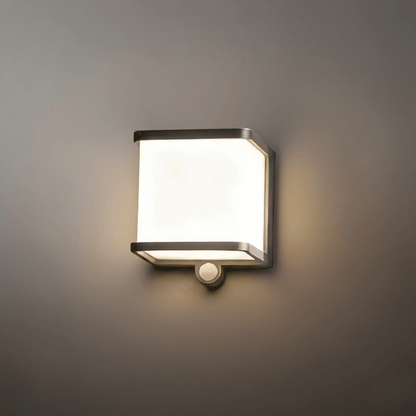 Lunara Modern Solar LED Outdoor Wall Lamp – Waterproof Sensor Light for Courtyard