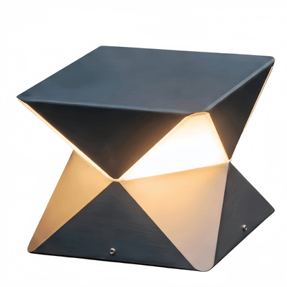 Nuvlight Geometric Outdoor Floor Lamp – Black Meta&Glass for Garden/Patio