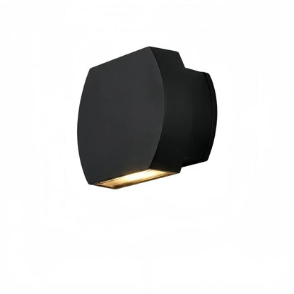 Irondale Modern Geometric Outdoor Wall Lamp - Black/Grey Metal for Garden