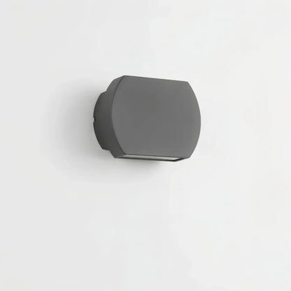 Irondale Modern Geometric Outdoor Wall Lamp - Black/Grey Metal for Garden